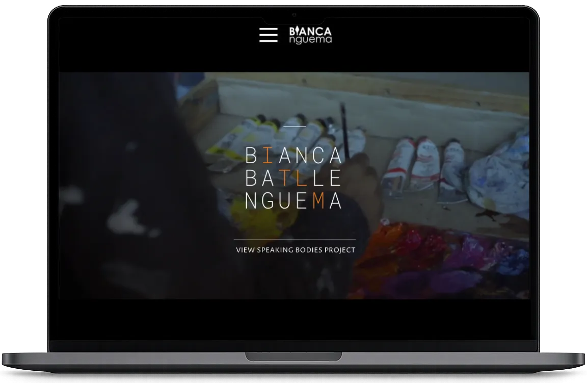Bianca Nguema — vista previa de la plataforma en distintos dispositivos