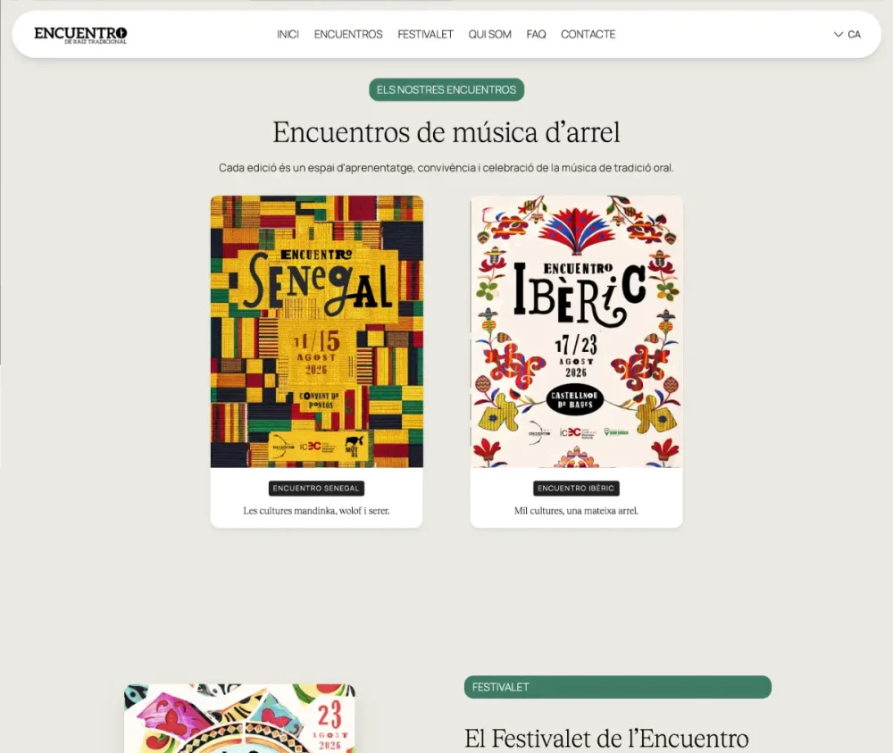 Encuentro de Raíz — home de la plataforma