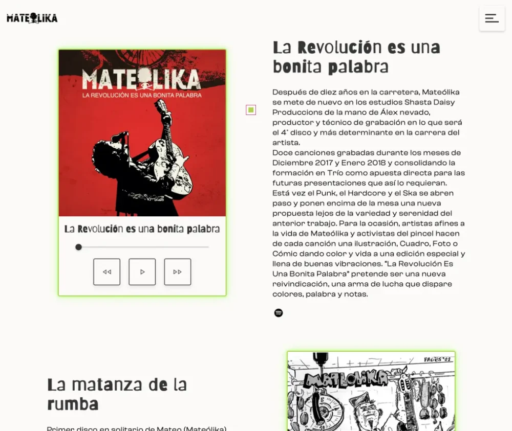 Mateólika — platform home