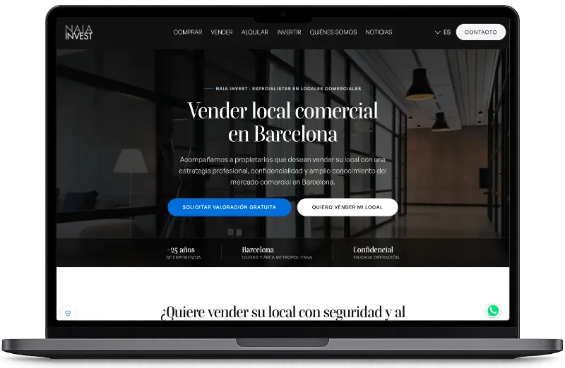 Naia Invest — vista previa de la plataforma en distintos dispositivos